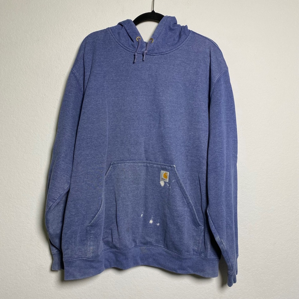 Carhartt Original‎ Fit Hoodie Mens XL Blue Pullover Thrashed Sweater Streetwear